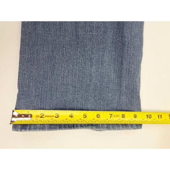 Levis Size 12 Long Womens 33" Inseam Perfectly Slimming Bootcut 512 Blue Jeans - Picture 5 of 12